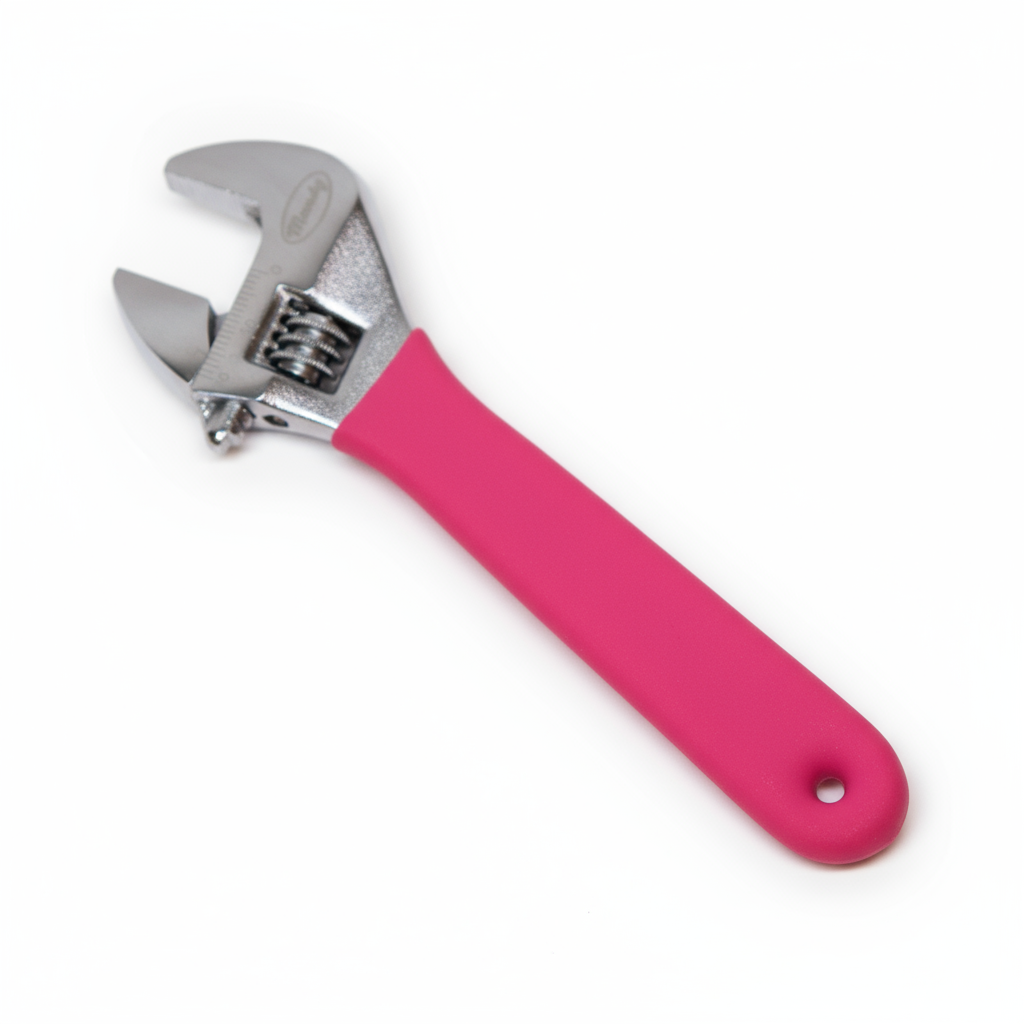 Pink Adjustable Wrench – Stylish DIY Tool for Women