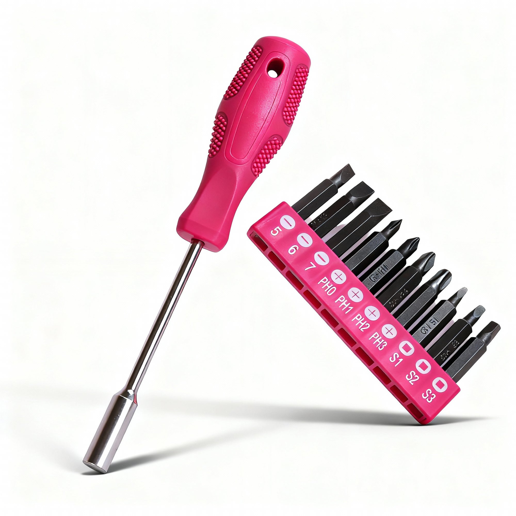 Pink Screwdriver & Bits Set – Essential DIY Tool for Women