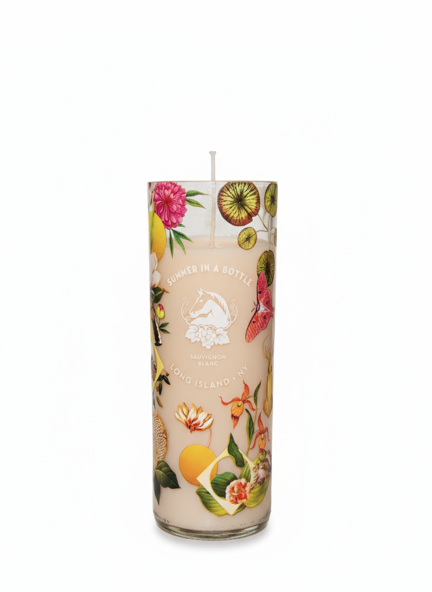 Wölffer Estate Wine Bottle Candle – Handcrafted Upcycled Luxury