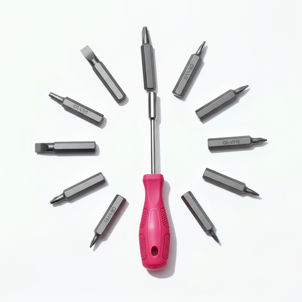 Pink Screwdriver & Bits Set – Essential DIY Tool for Women